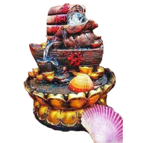 Fuente de agua / Tema: Barco chino / para escritorio