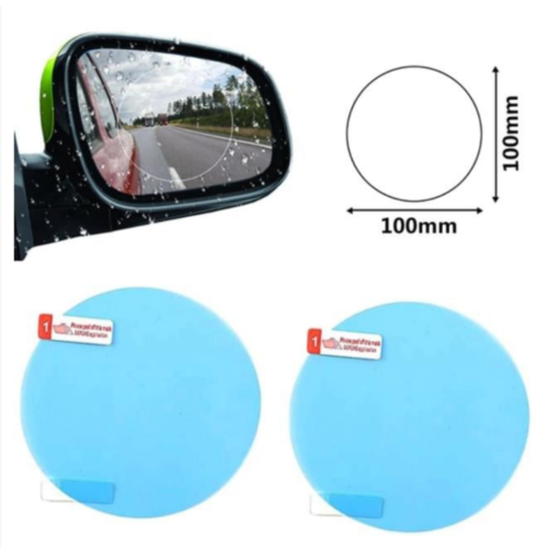 2 unid Lamina protectora impermeable, anti lluvia para espejo retrovisor, Moto y Auto