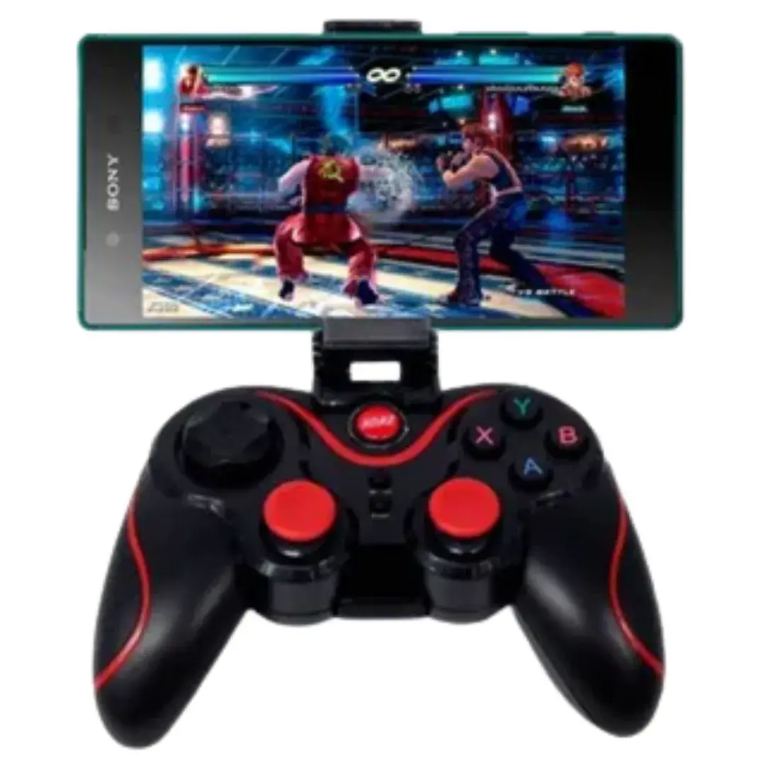 Mando inalámbrico compatible con bluetooth con soporte para teléfono