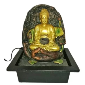 Fuente de agua para interiores - Buda Indú dorado