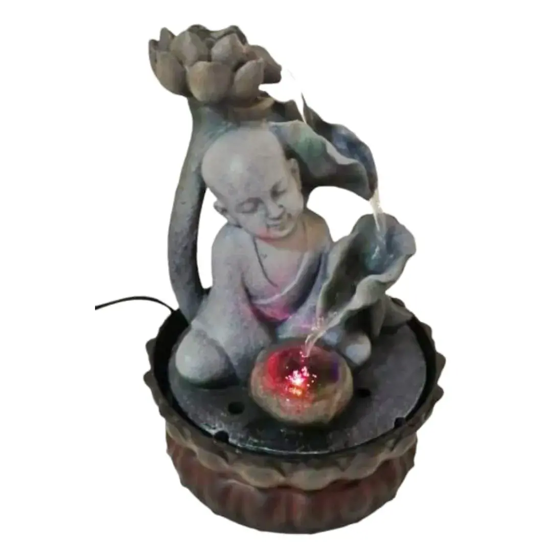 Fuente de agua para interiores de Monje Budista