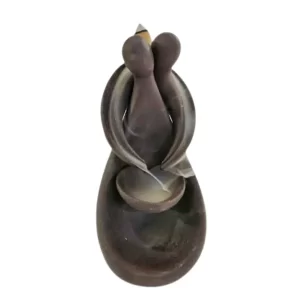 Soporte de Incienso en Forma de Pareja Enamorada con Cascada de Humo