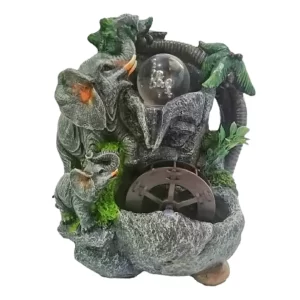Fuente de Agua Decorada con Elefantes para interiores
